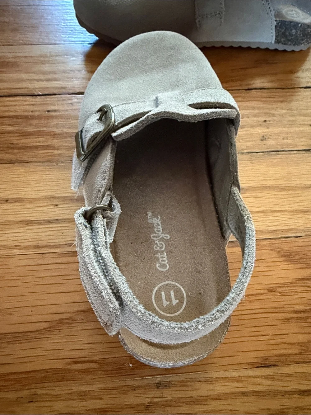 Cat & Jack Kids Taupe Suede Buckle Slip-On Shoes